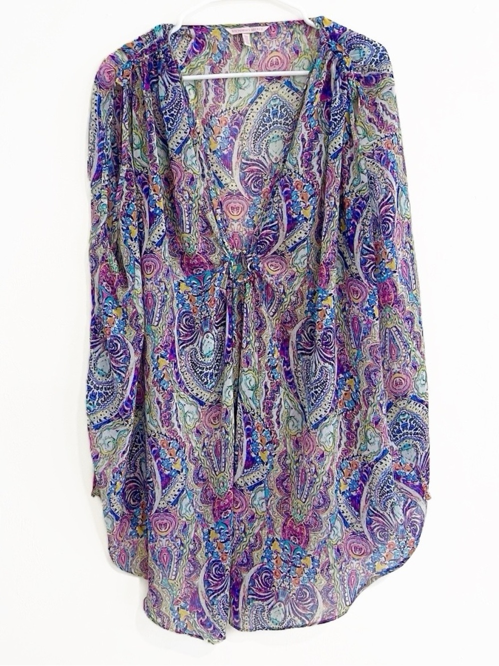Victoria's Secret Colorful Paisley Swim Coverup Size XS S Beach Vacation Swim